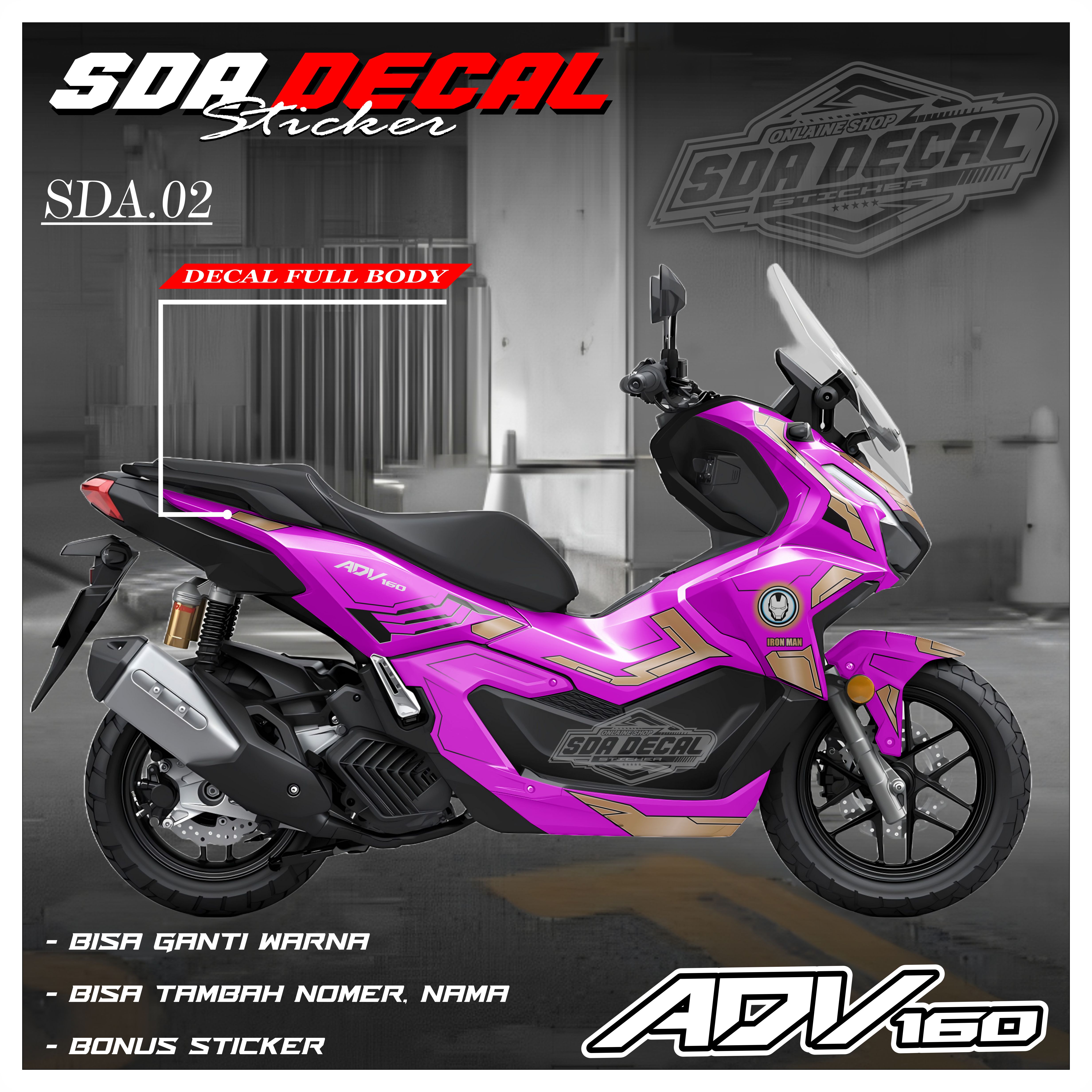 Decal Sticker Adv 160 Full Body 2022 - 2024 - Sticker Variation of Adv 160 2022 - 2024 Full Body Sda.02 Harga  240,000 Ringgit*Penghantaran Percuma