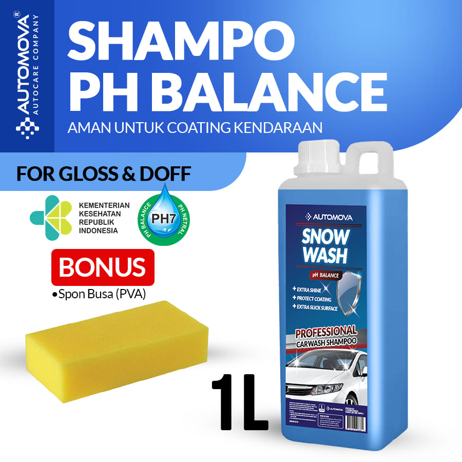 Automova Snow Wash pH Balance 7 Carwash Shampoo Harga 55,500 rupiah*Gratis Ongkir
