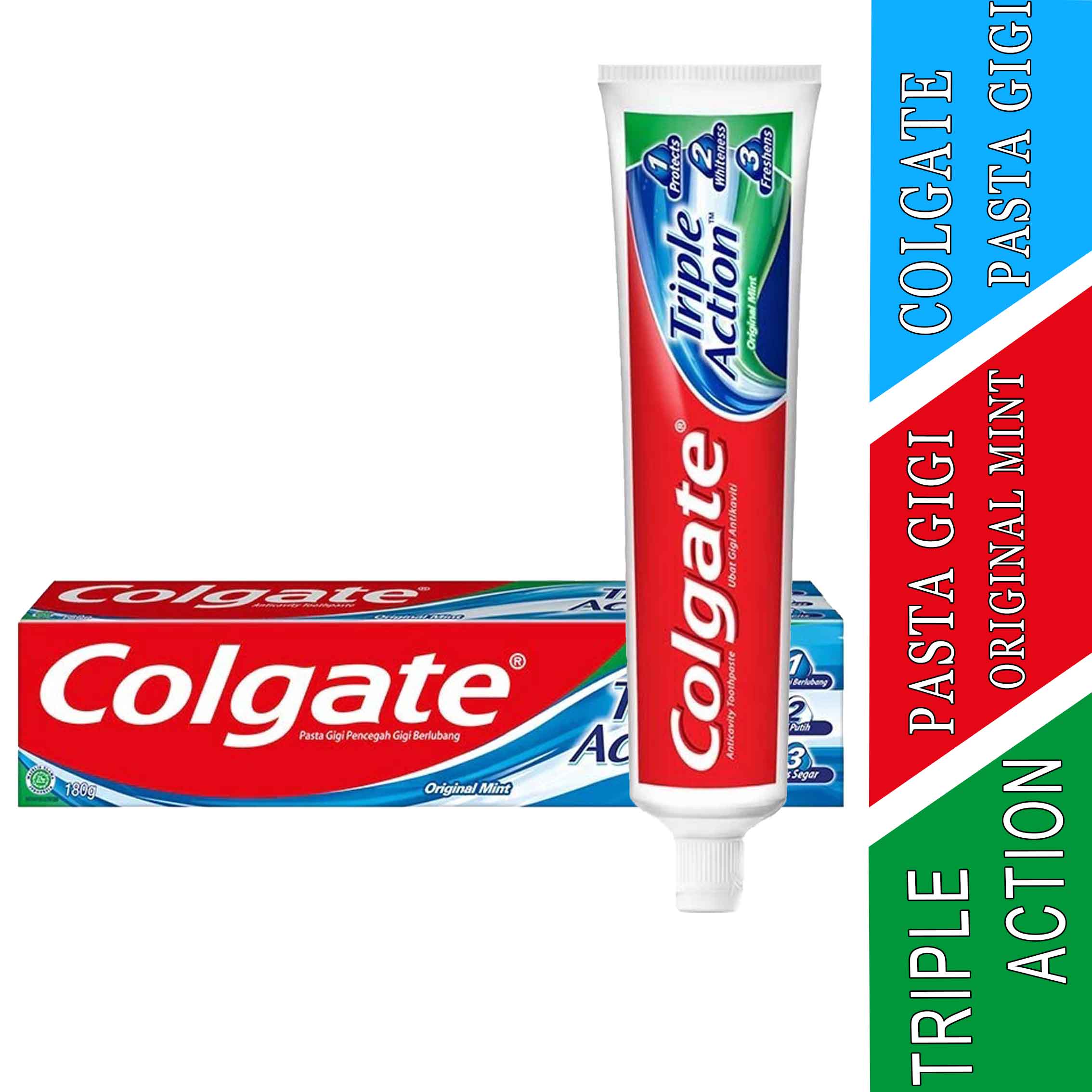 Pasta Gigi- Colgate- Triple Action- Original Mint- 180g