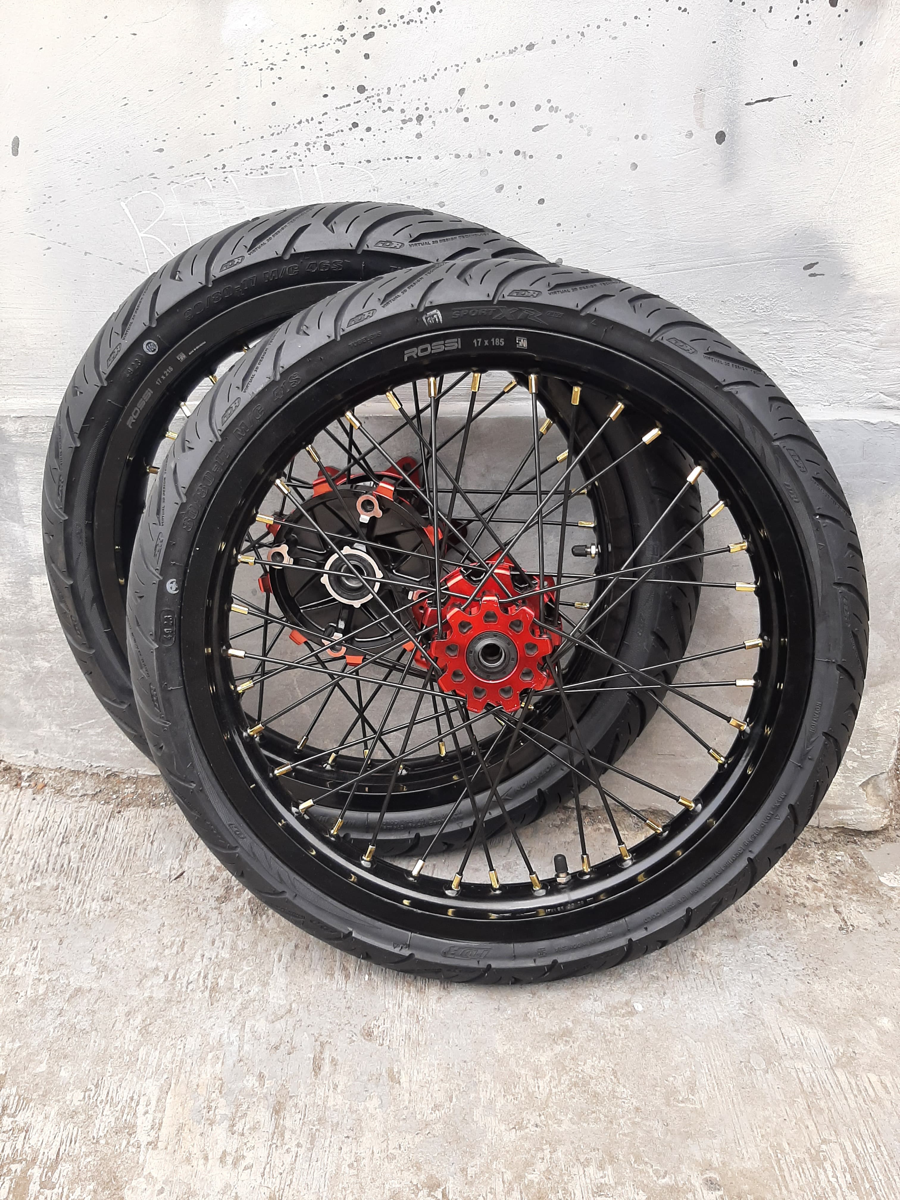 Wheelset Semi Cacing CRF 150 L Velg Rossi Ukur 185/215 Ban FDR Baru Harga 2,050,000 rupiah*Gratis Ongkir