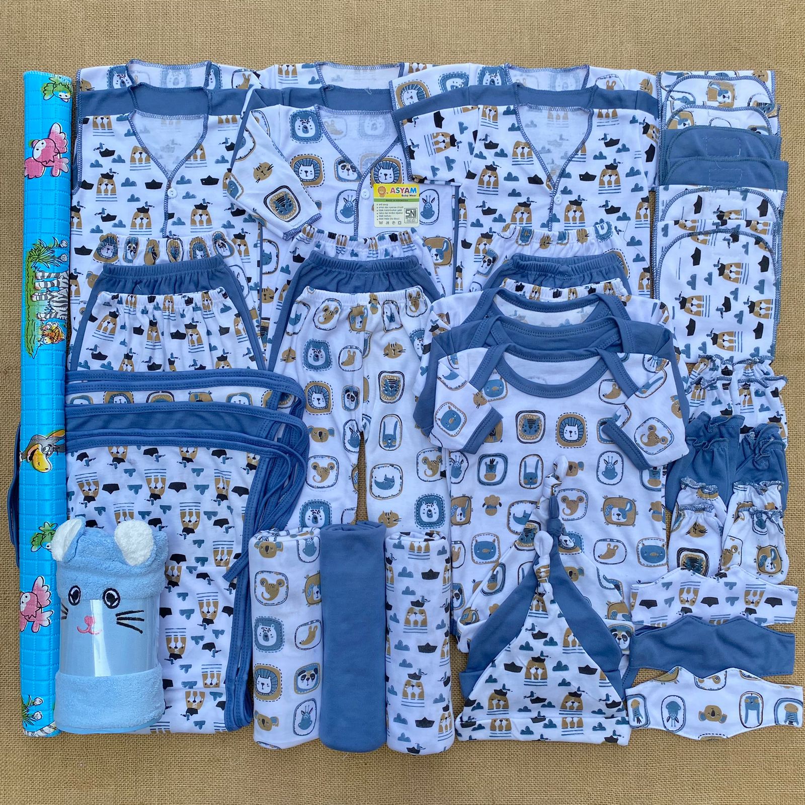 56 PCS paket hemat komplit baju bayi baru lahir paket hemat baby paket komplit bayi baru lahir ASYAM BABY Harga 299,999 rupiah*Gratis Ongkir