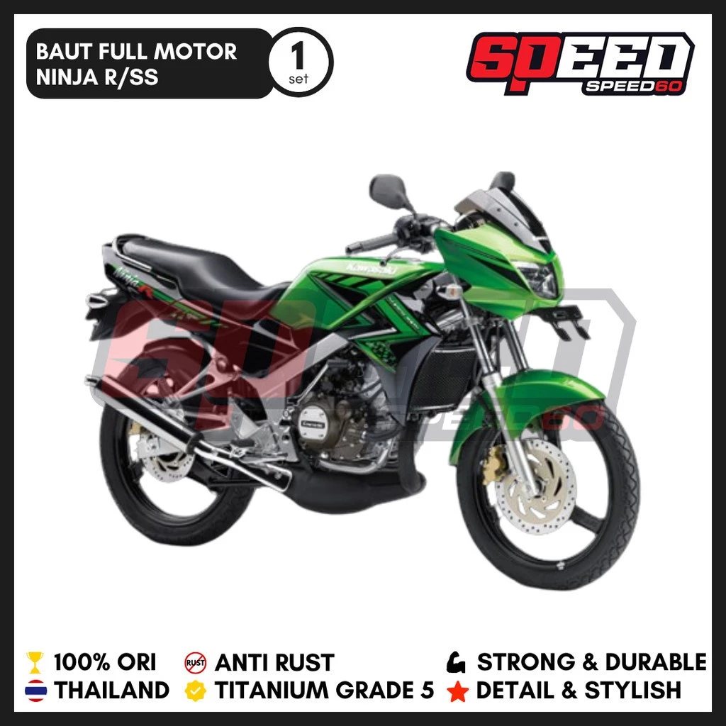 Full Ninja R Ss Motorcycle Bolts Grade 5 Titanium Bolts Probolt Thailand King Nut New Tech Harga 15,825,000 rupiah*Gratis Ongkir