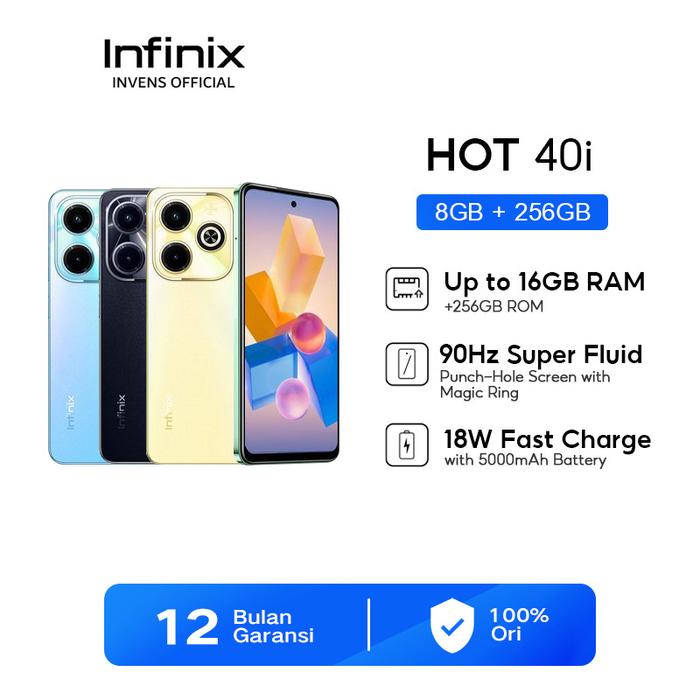 INFINIX HOT 40i RAM 8/256GB Giá 1,545,000 Đồng*Miễn phí vận chuyển