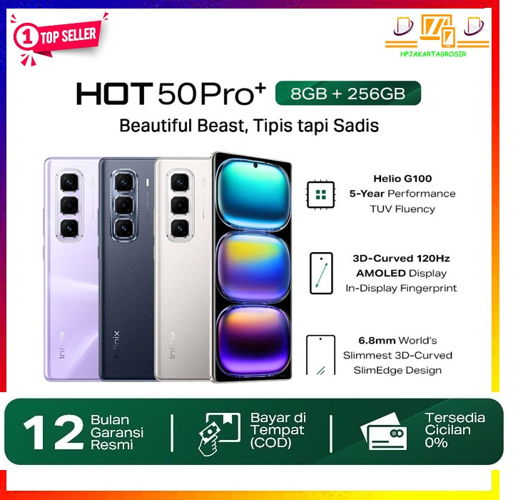 Infinix Hot 50 Pro Plus 8/256 [8Gb 256Gb] Harga  1,920,000 Ringgit*Penghantaran Percuma