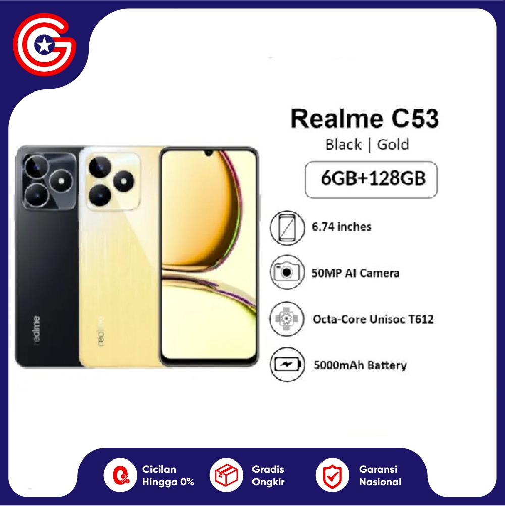 Realme C53 6/128GB Garansi Resmi 1 Tahun Harga 2,079,000 Ringgit*Penghantaran Percuma