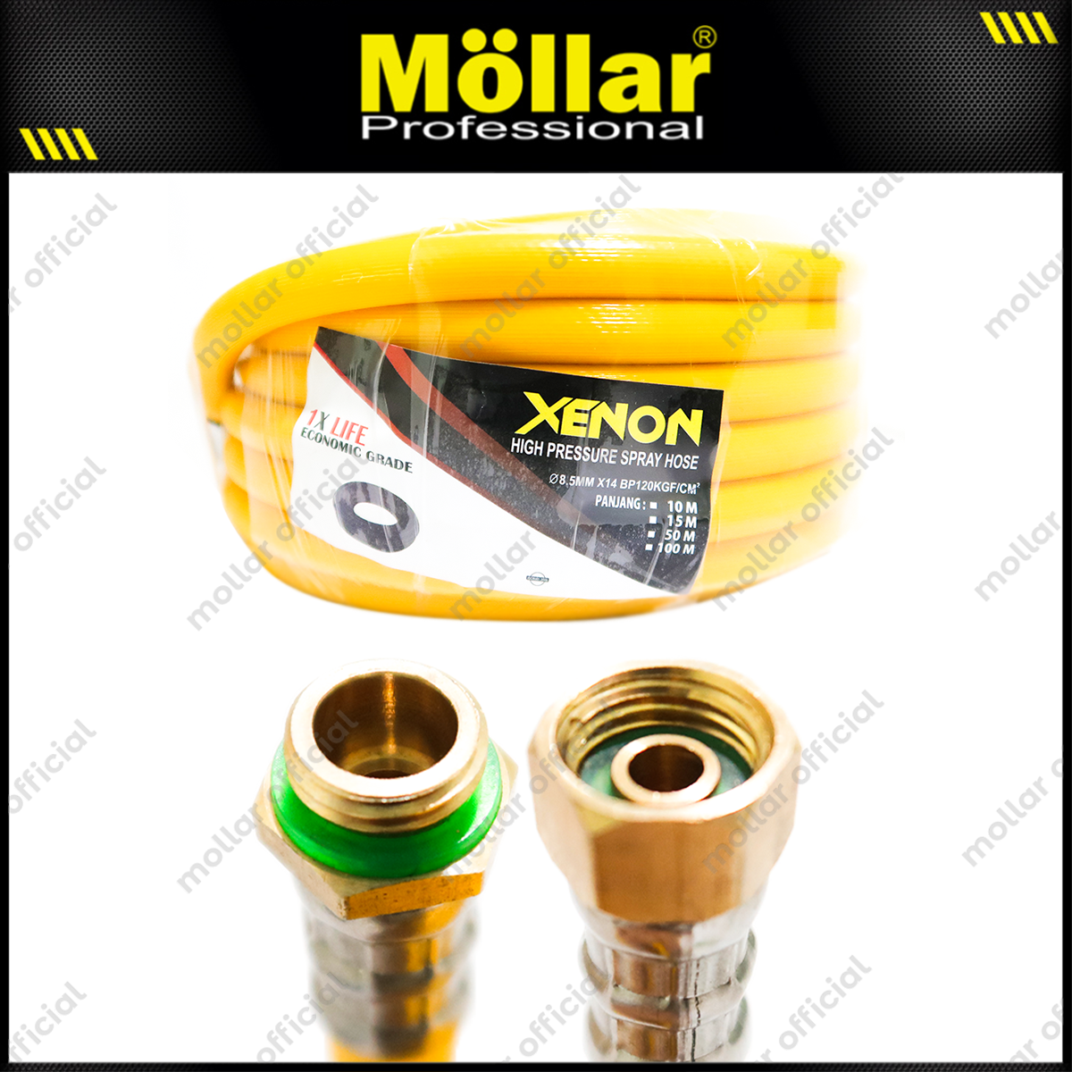 XENON Selang Kompresor Angin Udara 120 Bar Steam Jet Cleaner 10 Meter Harga 65,000 rupiah*Gratis Ongkir