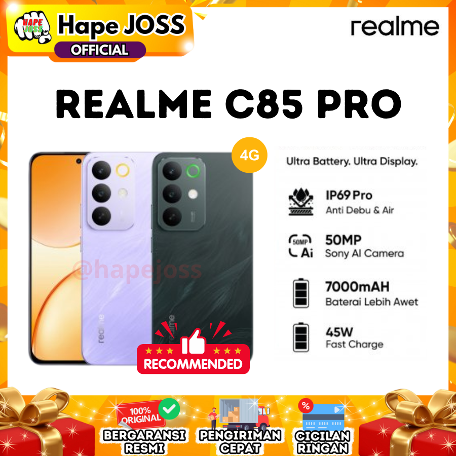 Realme C85 Pro 8/256Gb Nfc Official Warranty Harga 3,299,000 rupiah*Gratis Ongkir