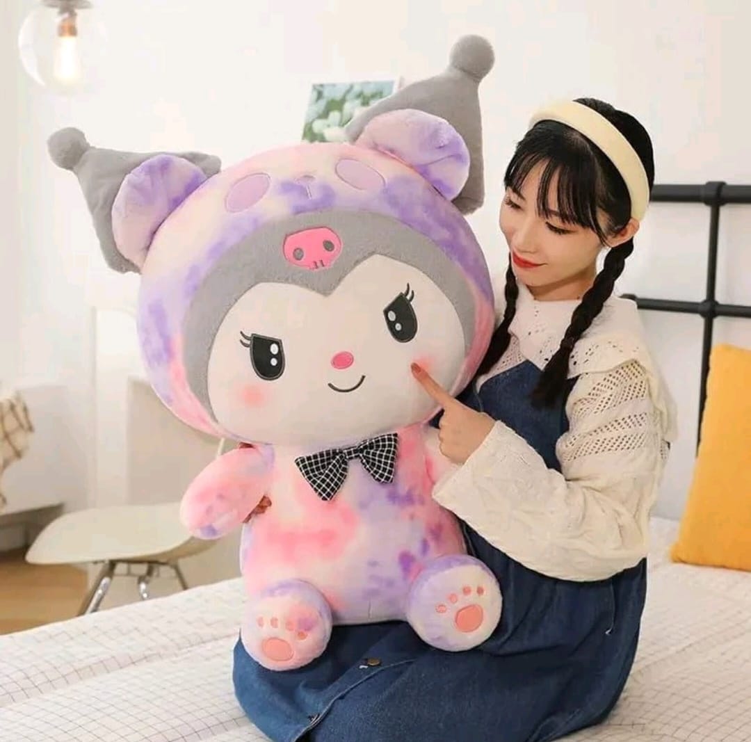 Boneka sanrio kuromi pelangi ukuran JUMBO 60cm lembut mewah isi dacron murni