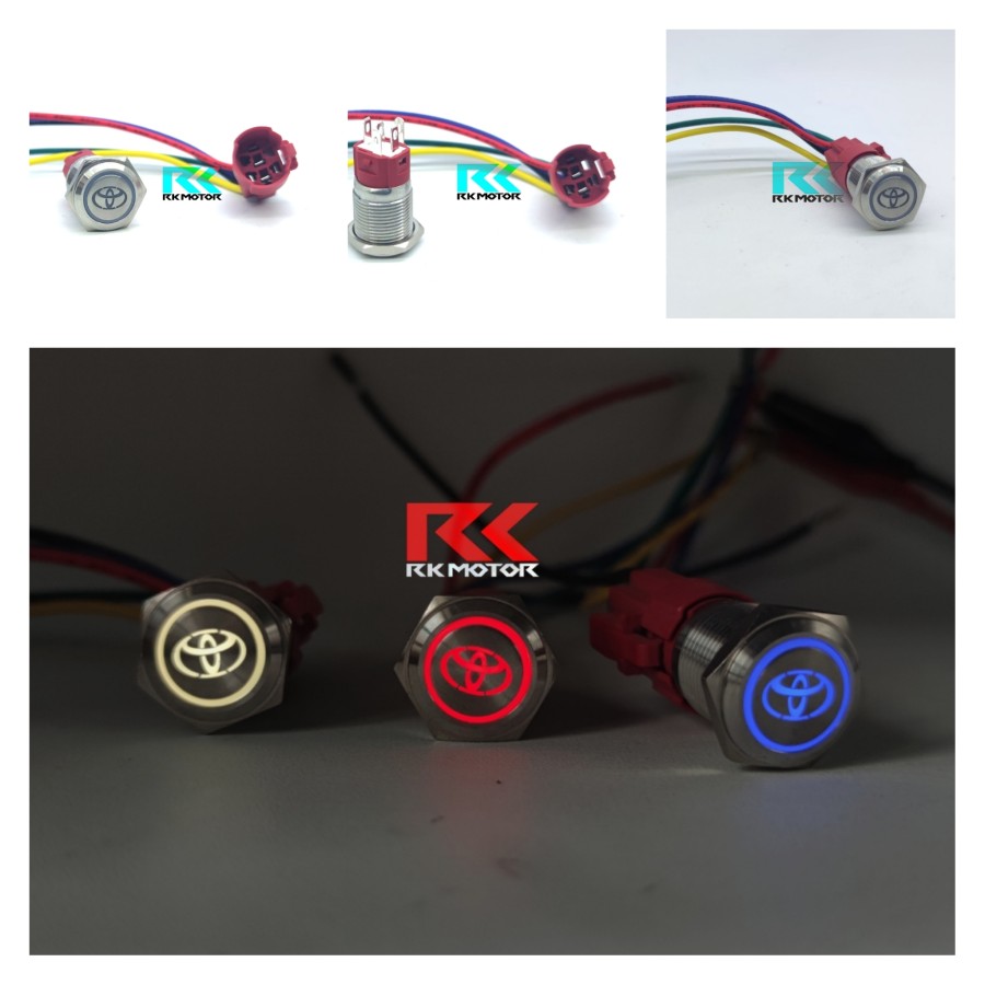 Switch Lampu On Off Toyota Ambient 24Volt 12Volt Nickel Metal Harga 52,500 rupiah*Gratis Ongkir