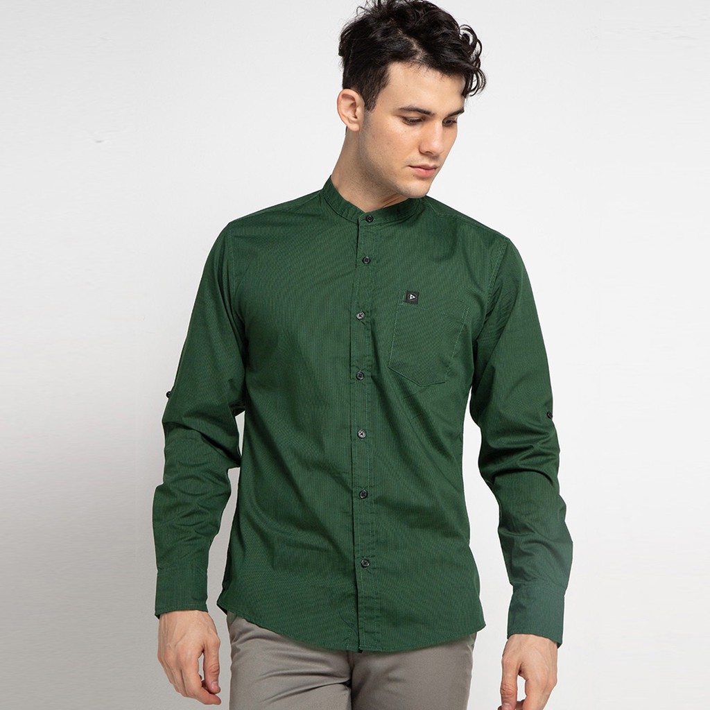 Kemeja Lengan Panjang Devira Green