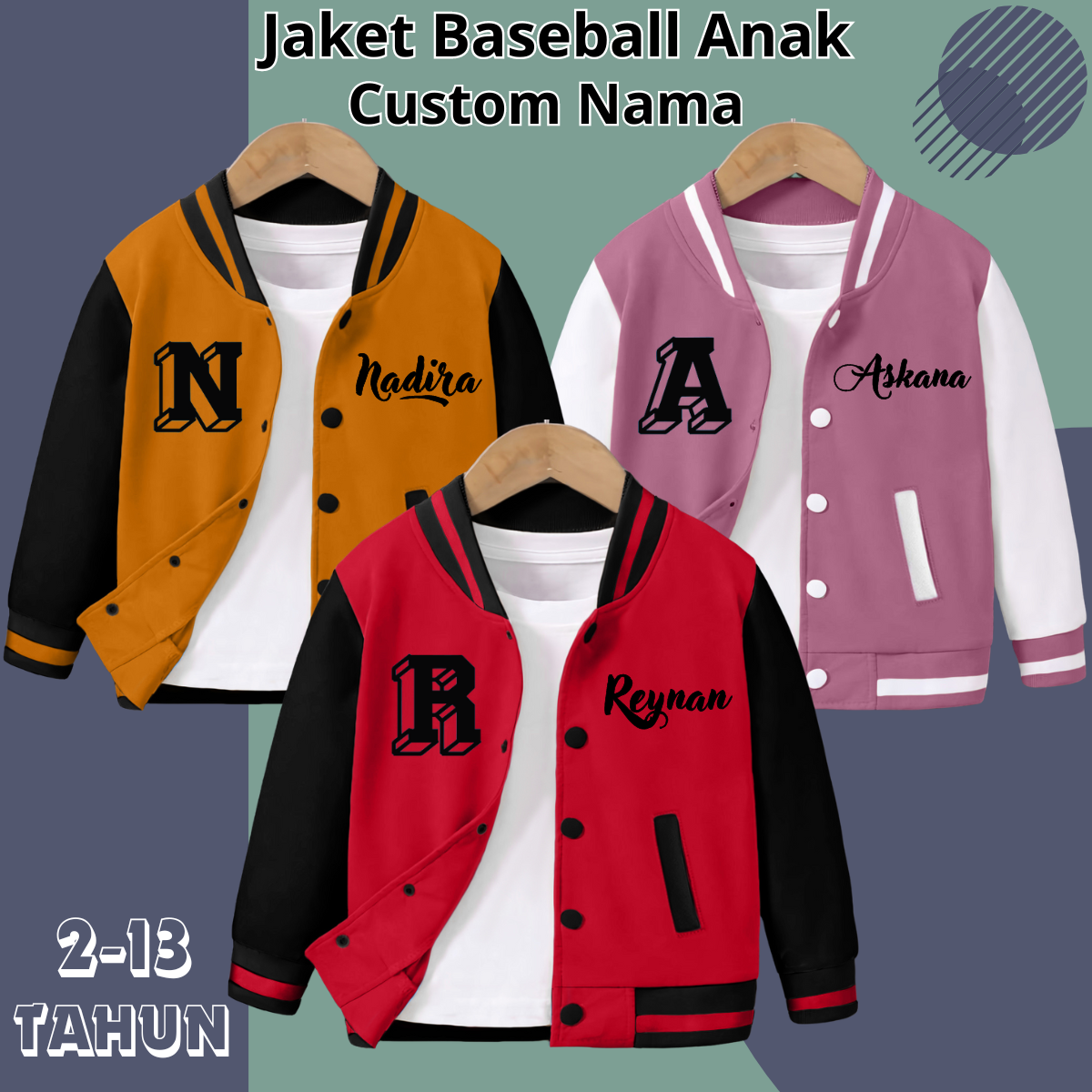 Beli Jaket Inisial Huruf Anak Anak Online Harga Terbaik Lazada