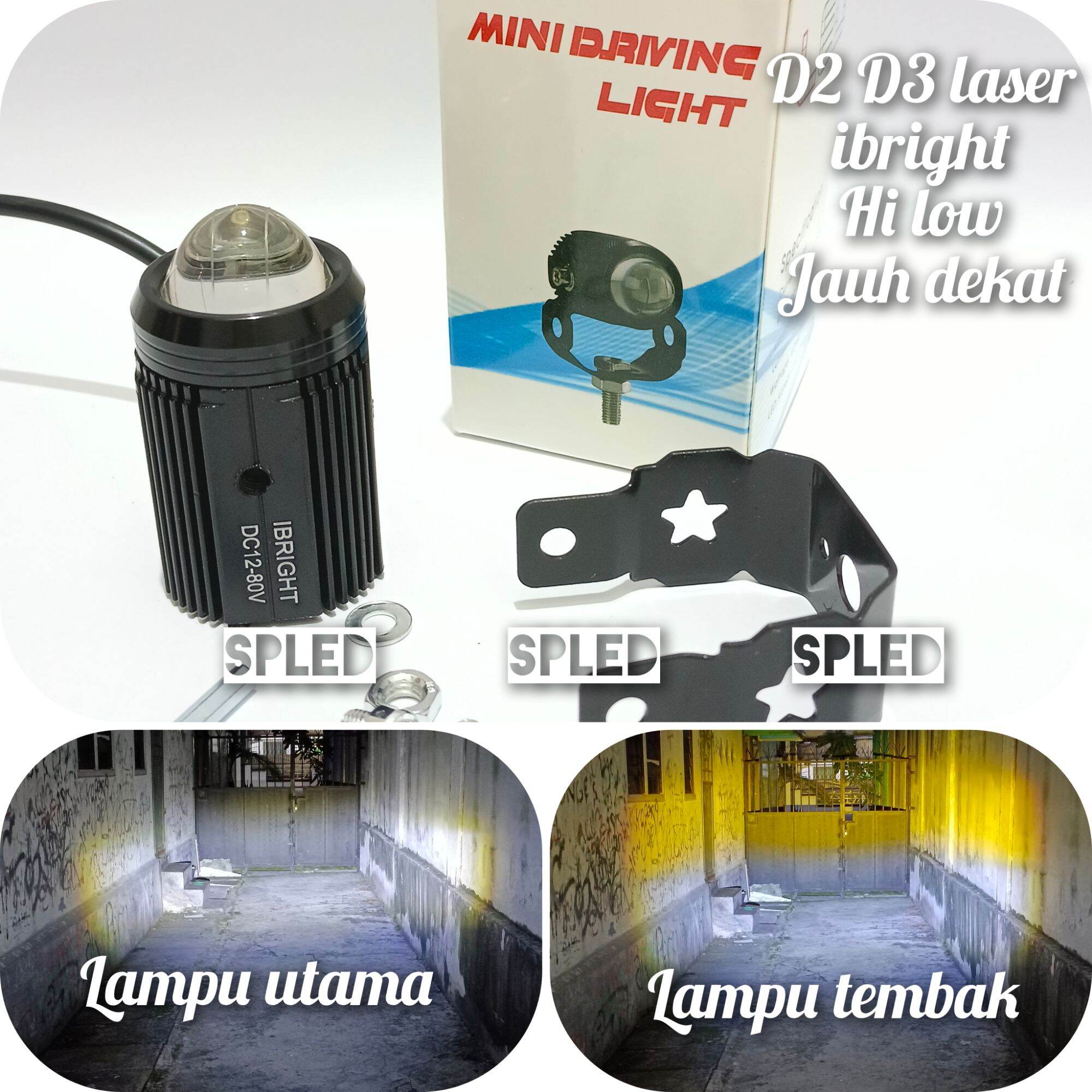 Lampu Tembak LED D2 Mini Laser