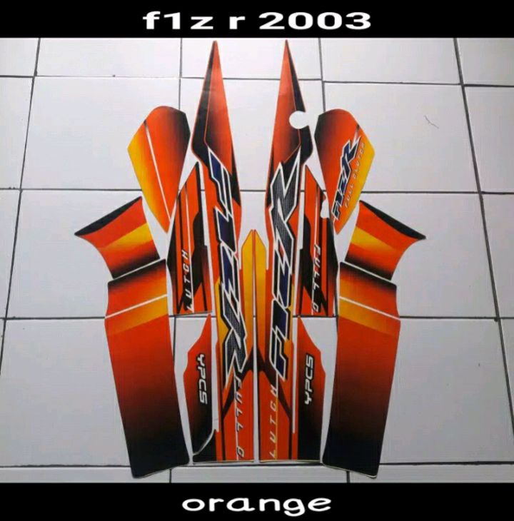 Stiker Striping Lis Body F1zr Fiz R 2003 2004 Warna Hitam Orange Oren Standar Lazada Indonesia