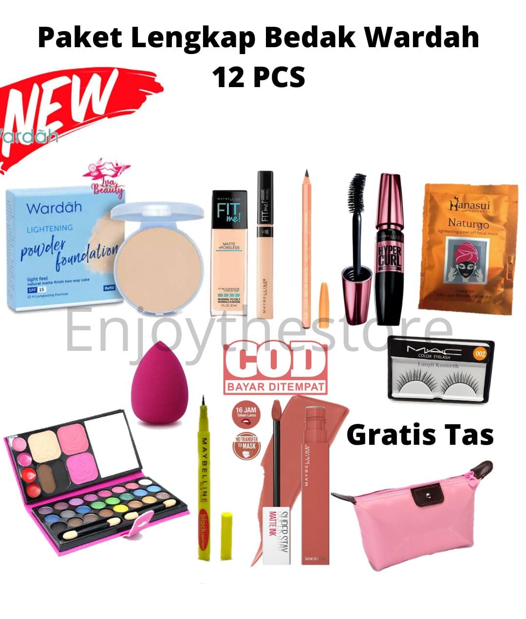 Paket Kosmetik Lengkap Wardah / Satu Set Makeup Bedak