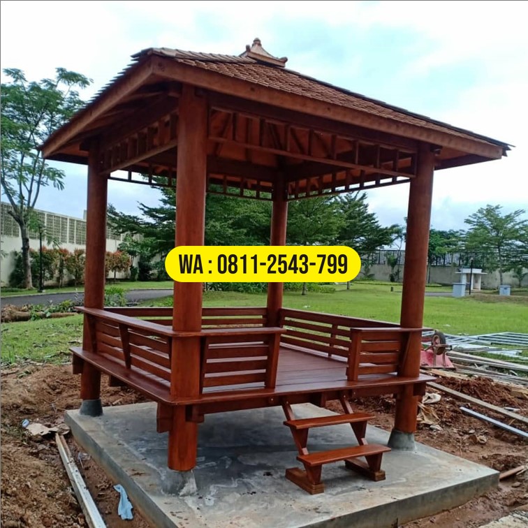 Jual Gazebo Kayu Kelapa 2x2 Meter