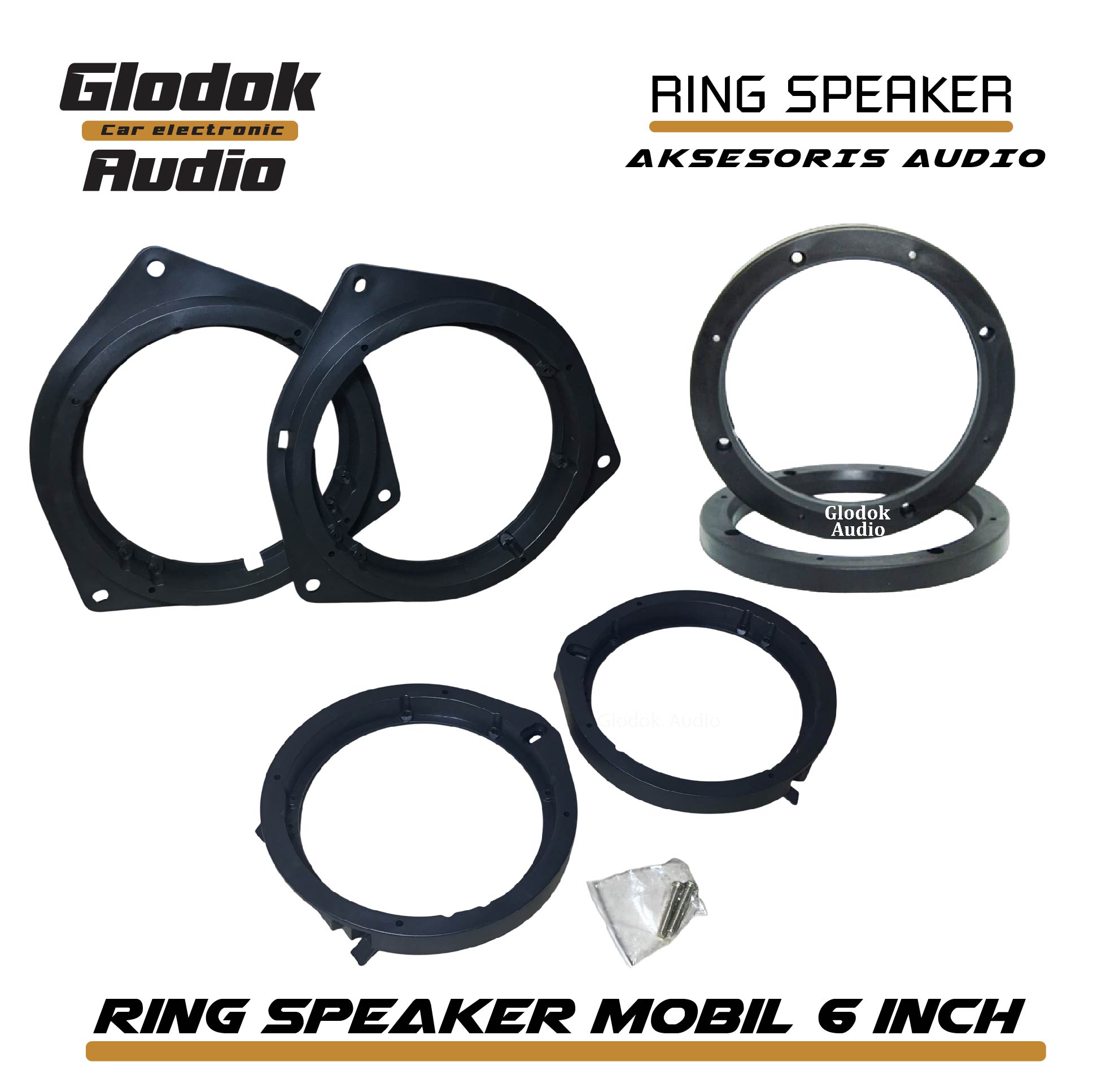 6-6,5 car door speaker wedge ring pair/2 PCs universal Honda Toyota BYD Harga 28,500 rupiah*Gratis Ongkir