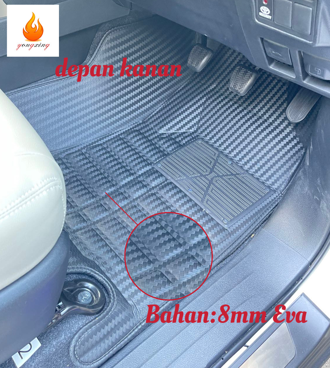 Karpet Mobil 5D Premium toyota land cruiser 2016-2021 Tahan air Semua perlindungan bulat mudah untuk bersih Brand yongxing Harga 810,000 rupiah*Gratis Ongkir