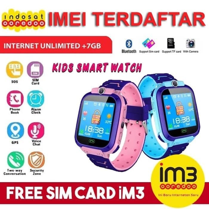 W23 Kids Smart Watch Anak Q12 Jam Tangan Bluetooth SOS LBS