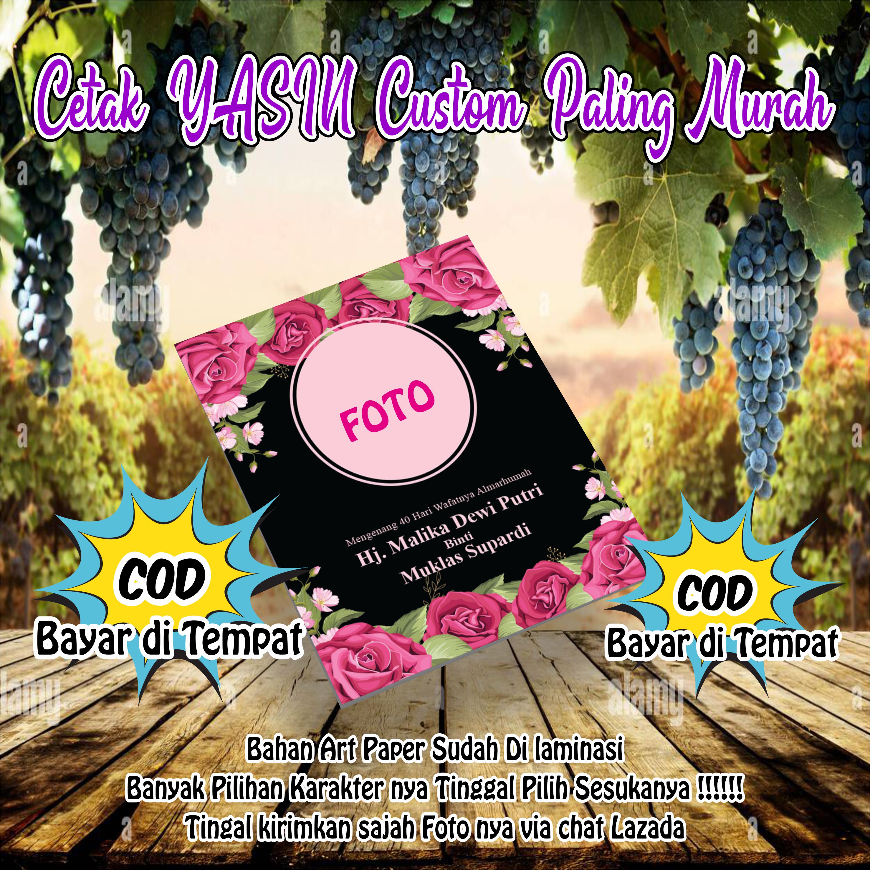 Buku Yasin Tahlil I Yasin Custom Pakai Foto