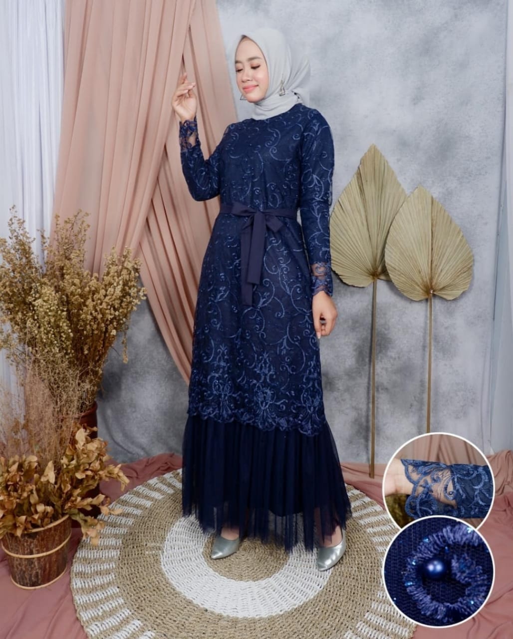 baju birthday party hijab