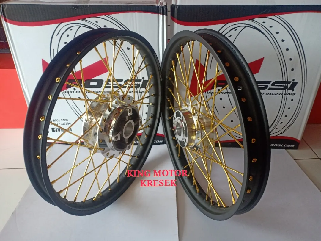 Velg Jari Jari 1set Depan Belakang Motor Mx New Double Disc Hitam Lazada Indonesia