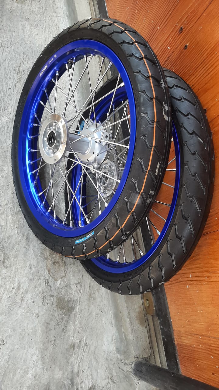 Wheelset KLX Ban Cacing Roda Set Herex D-Tracker PNP Harga 1,500,000 Ringgit*Penghantaran Percuma