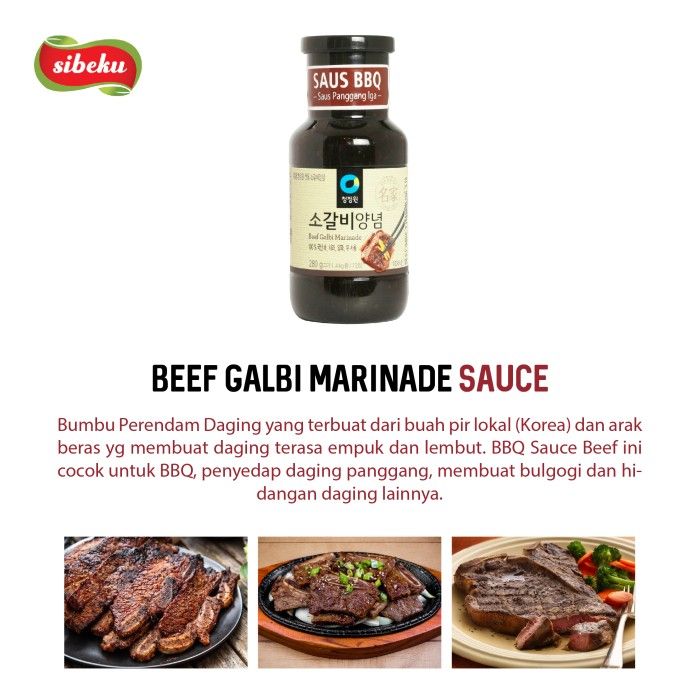 BEEF GALBI MARINADE KOREA 280GR SAUS GALBI BBQ KOREA KALBI BUMBU  MARINASI SAUS KALBI KOREA RIBS BBQ