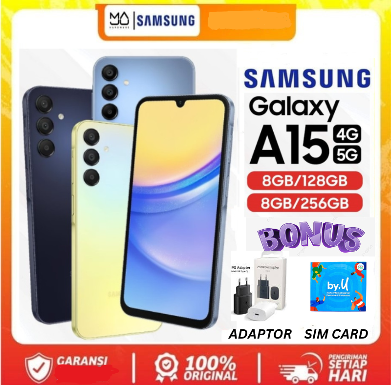 Mobile!!! Samsung Galaxy A15 5G 8/256 GB Super AMOLED 90Hz - NFC Harga 1,791,000 rupiah*Gratis Ongkir