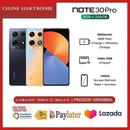 Infinix Note 30 PRO 8/256GB -Up To 16GB- 108MP - 8/256GB Harga 1,736,000 rupiah*Gratis Ongkir
