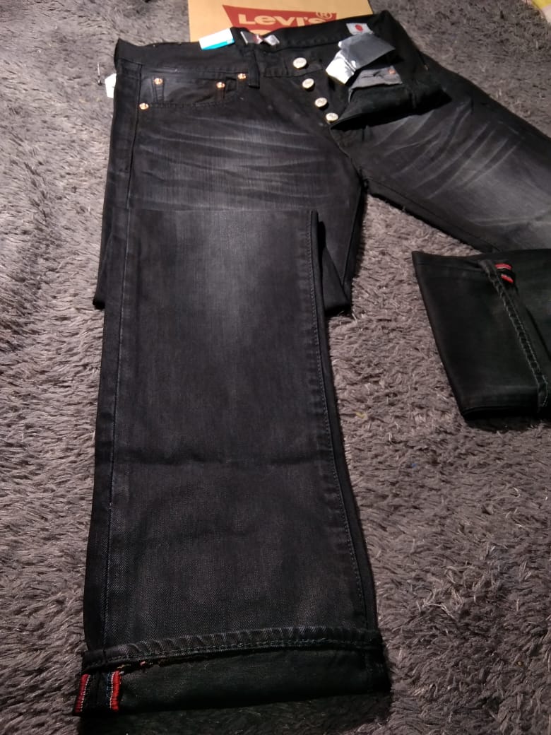 celana jeans pria levis 501 snow black 