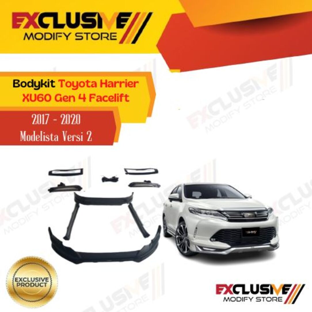 Toyota Harrier xu60 Gen 4 facade 2017 2020 bodykit modelista version 2 Harga 13,500,000 rupiah*Gratis Ongkir