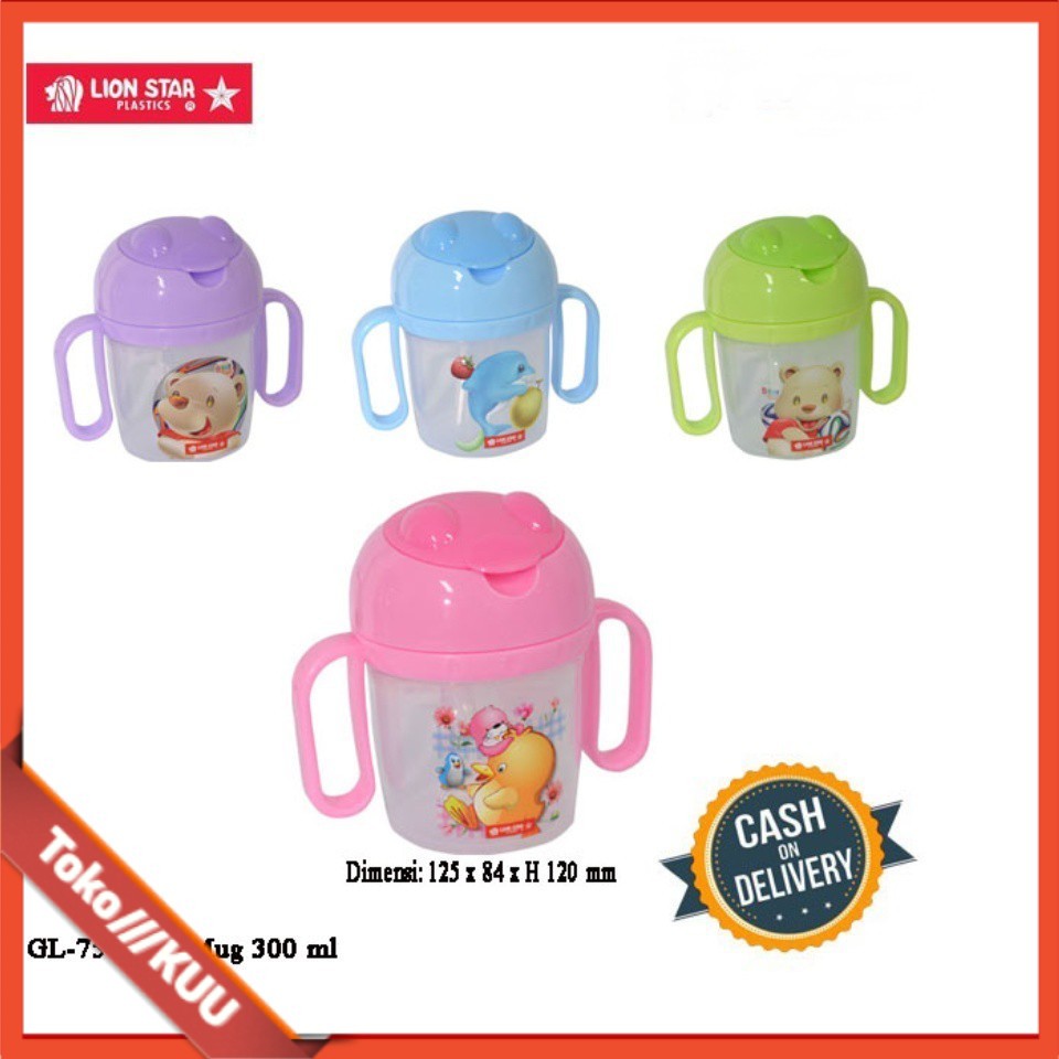 Lazada Indonesia - Botol Minum Anak Lion star GL-75 Mimi Mug 300 Ml Botol Minum Anak Lion Star