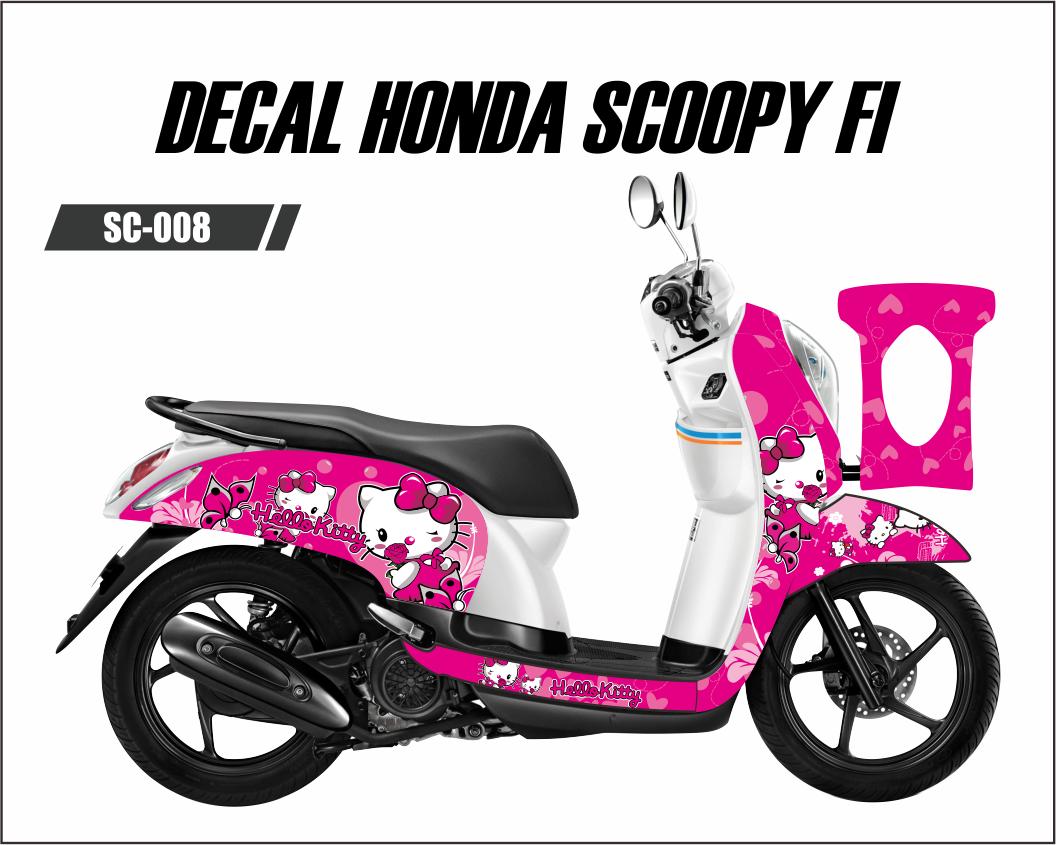 LAZ Prioritas Sticker Decal Honda Scoopy FI Hello Kitty PINK SC008 Lazada Indonesia