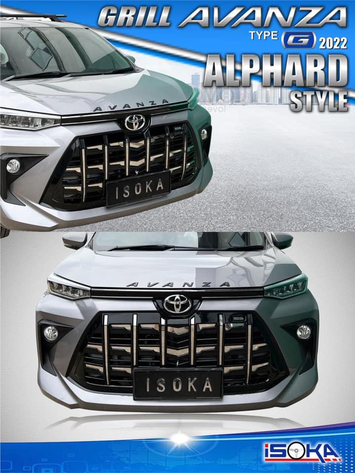 Grill Depan Mobil Avanza 2022 Type G Alphard Style Harga 1,175,000 rupiah*Gratis Ongkir