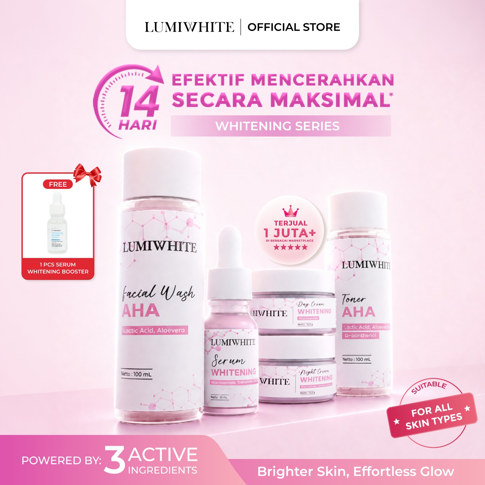 Lumiwhite - Complete Whitening Series Package ‎ Free 1 Whitening Booster Serum
