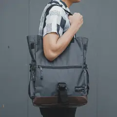 KANO GREY |MNM x ARCIO| Tas Selempang Pria Multifungsi Tas Jinjing Tote Sling Bag