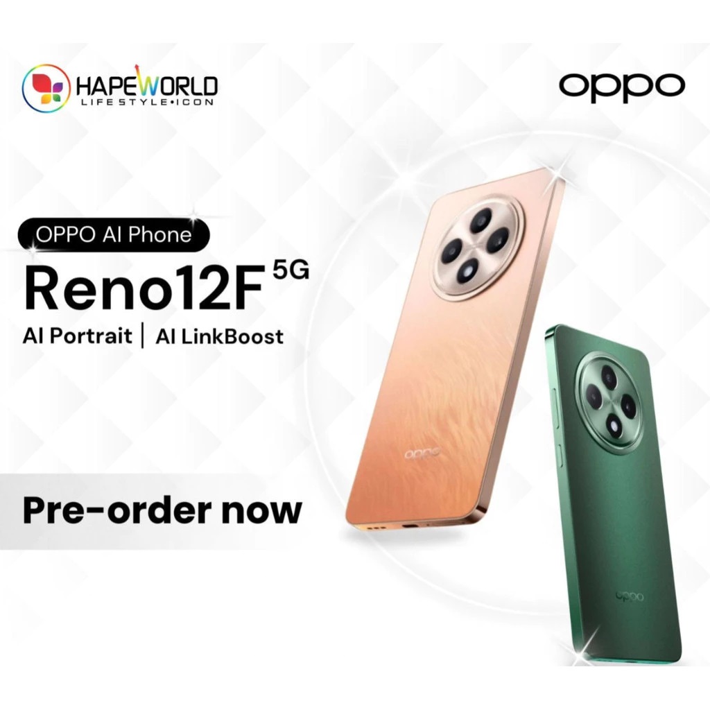 OPPO RENO 12F 5G 256GB 512GB - GARANSI RESMI Harga  3,799,000 Ringgit*Penghantaran Percuma