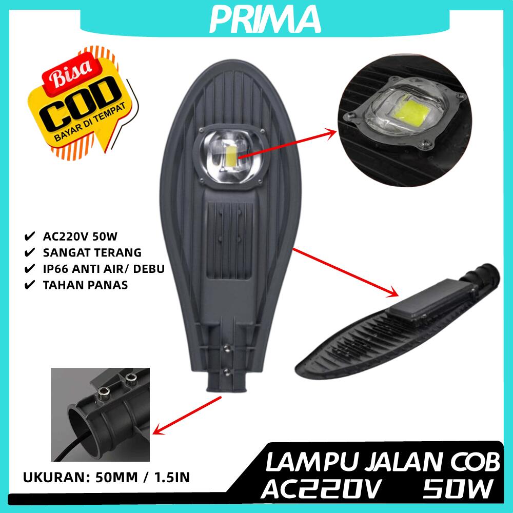 Harga lampu hias	 Lampu Jalan 50W Pju Cob Led 50 W Watt Kap Sorot Cobra Outdoor Street Light 	