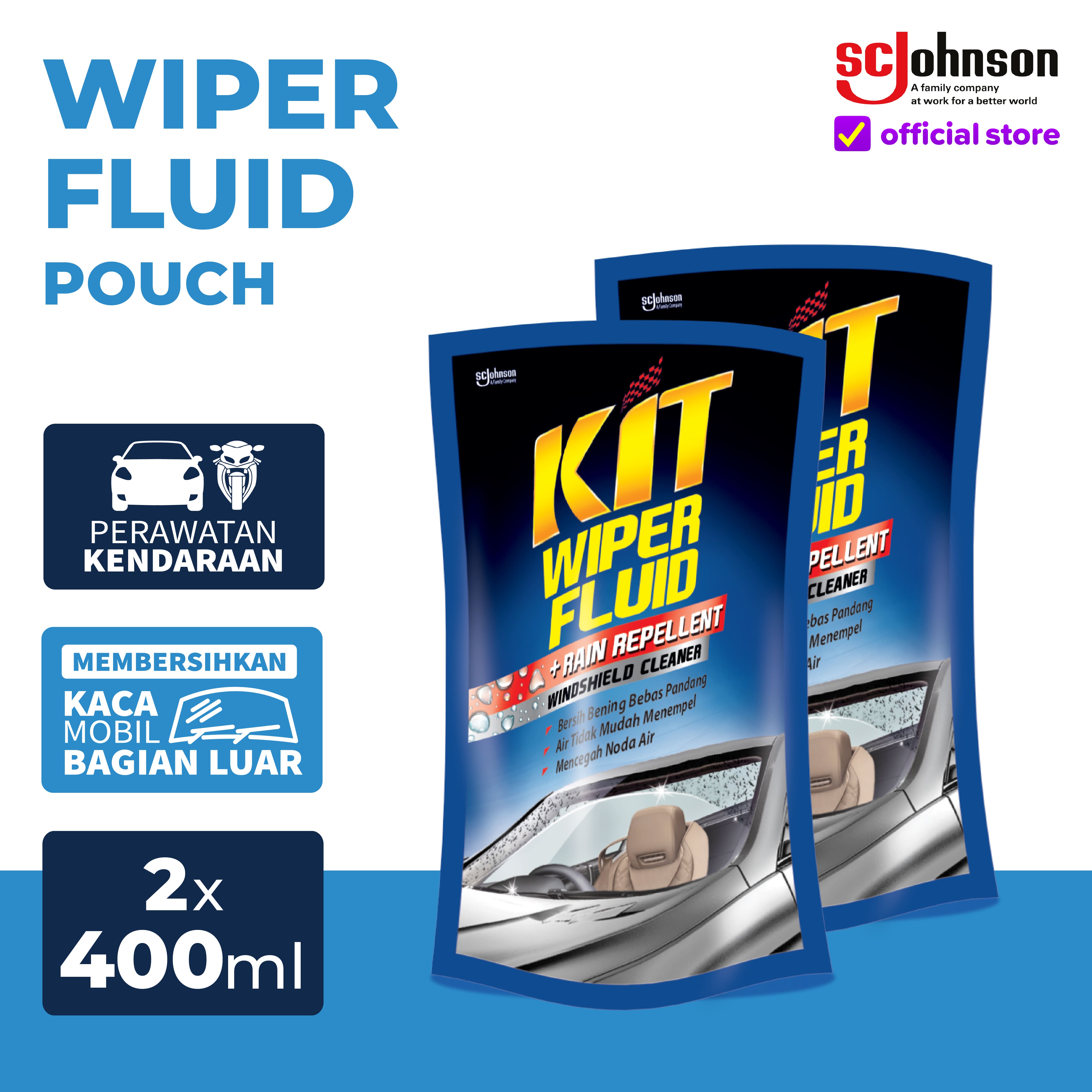 [Dapat 2pcs] Kit Wiper Fluid Pouch 400mL Harga 17,110 Ringgit*Penghantaran Percuma