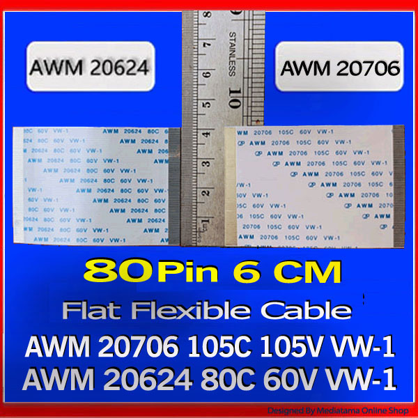 Câble Ruban 80 Broches Câble FFC Flexible (AWM 20861 Ou 20706