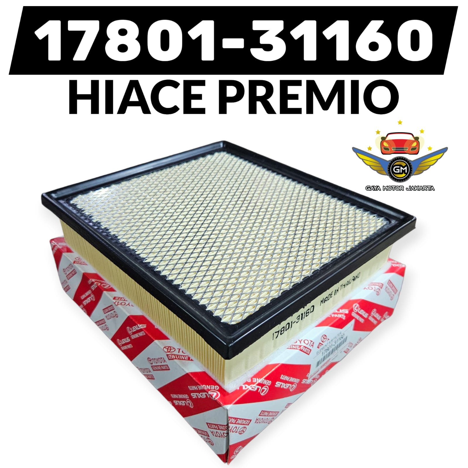 Toyota Hiace Premio air filter-Hiace Commuter 1gd-ftv 17801-31160 Harga 98,500 rupiah*Gratis Ongkir