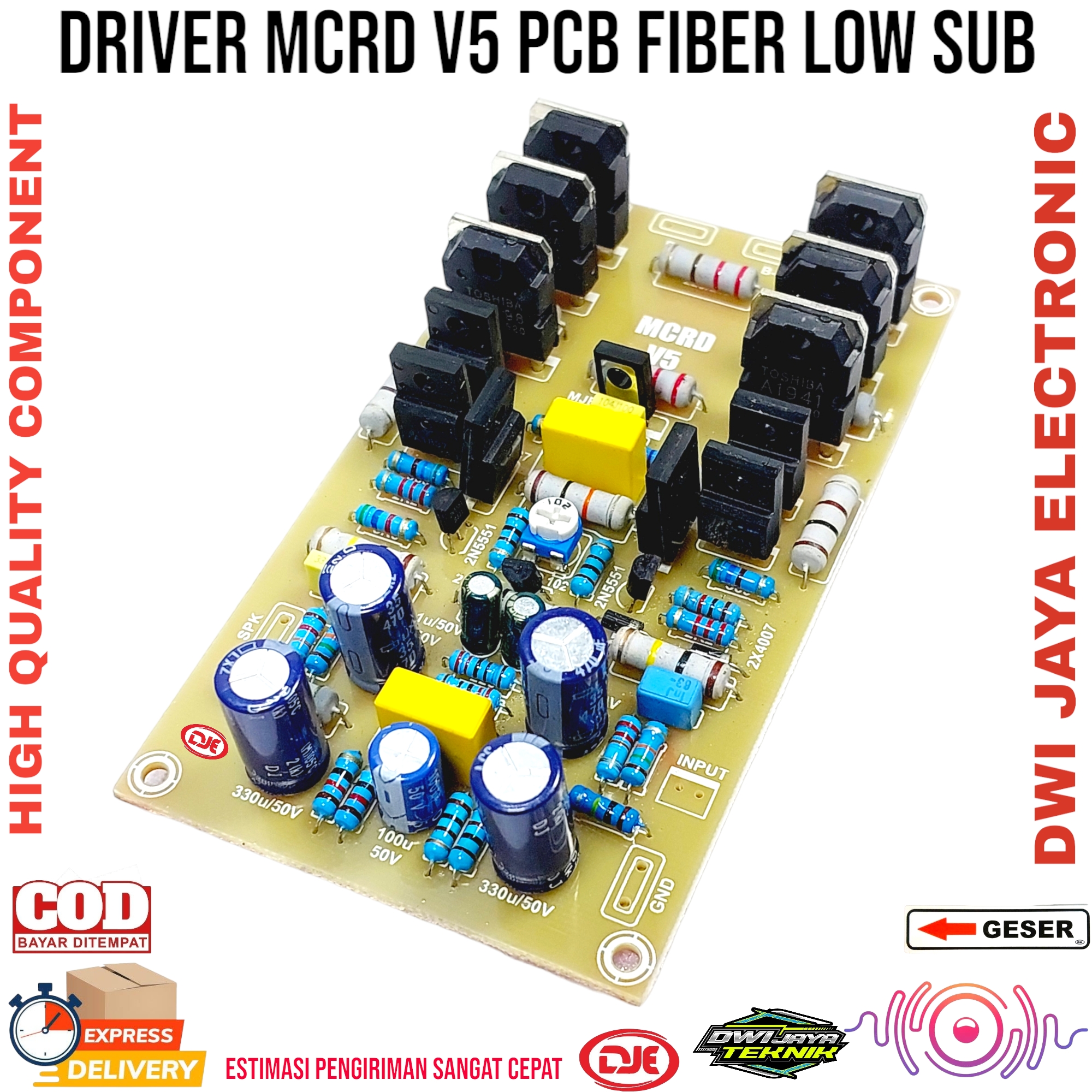 Kit Driver MCRD V5 PCB Fiber Receiver Built-In Radio Dje Channel