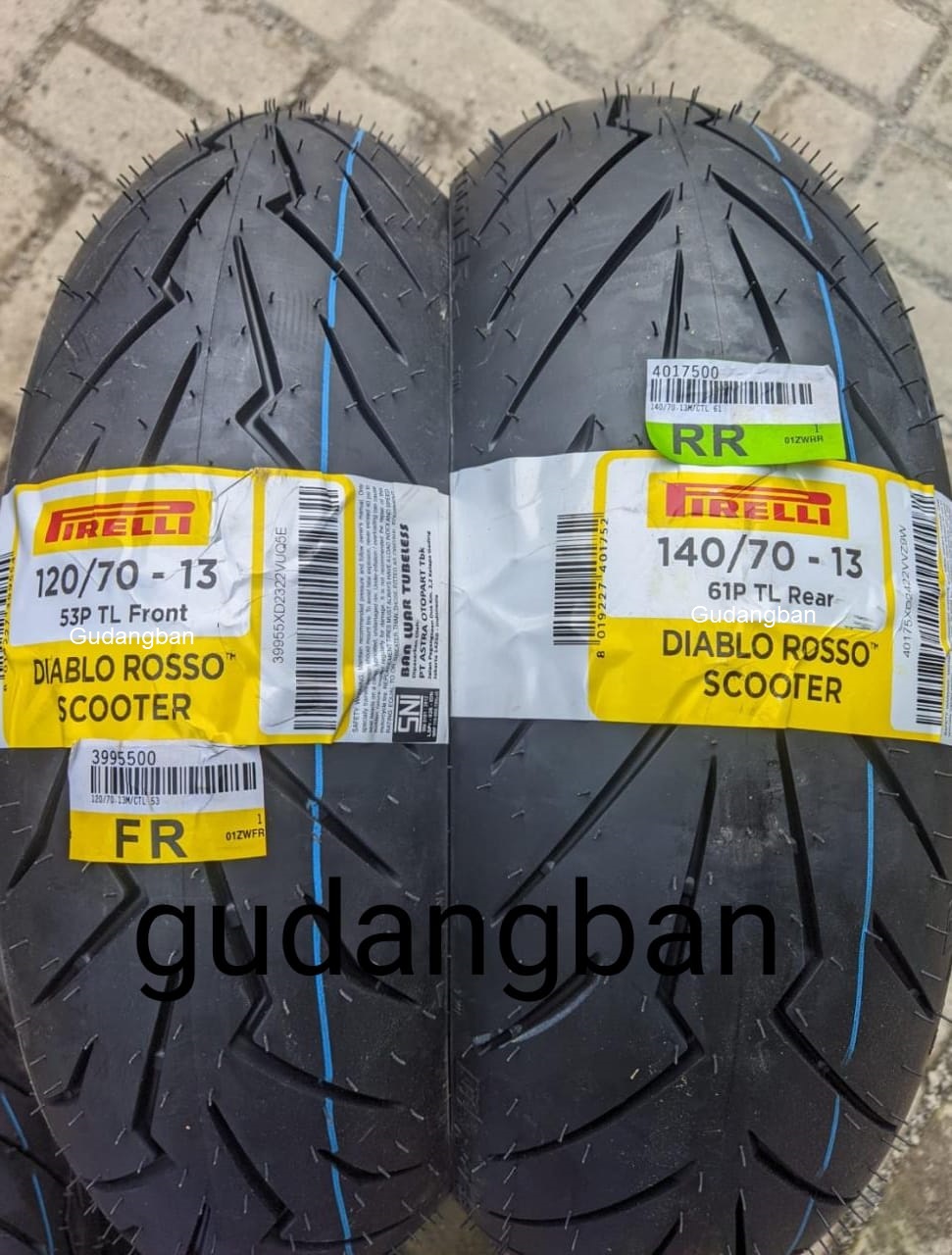 Paket Pirelli Diablo Rosso Scooter 120 70 13 dan 140 70 13 FREE PENTIL Ban luar motor Nmax Depan Belakang Harga 1,384,900 rupiah*Gratis Ongkir