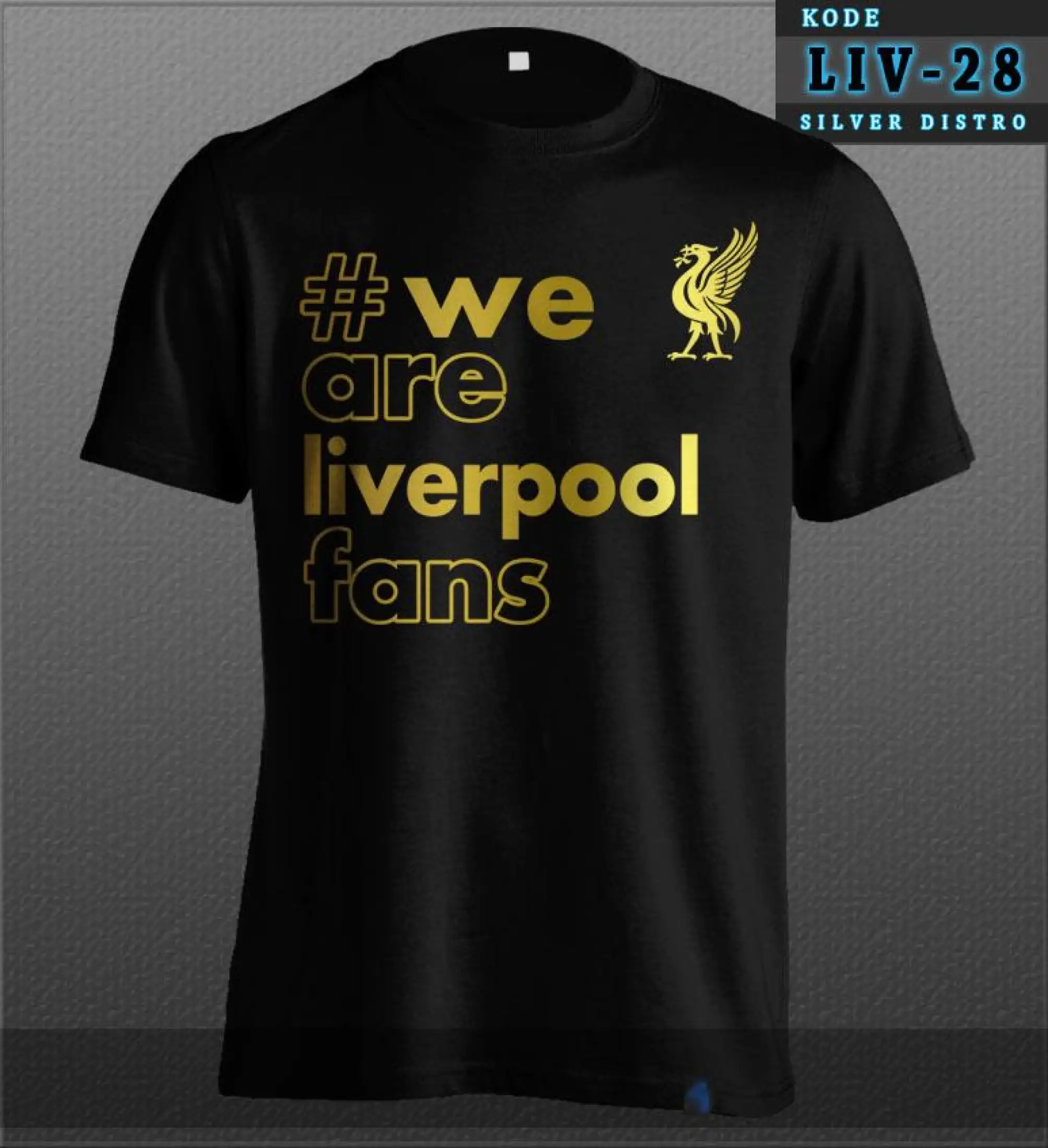 Kaos Liverpool Baju We Are Fans Hitam Gold Terbaru Lazada Indonesia