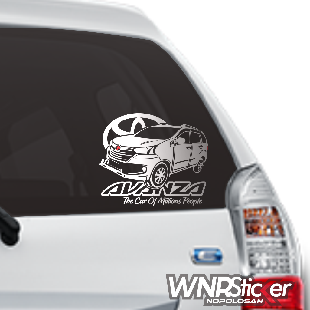 Stiker Variasi Kaca Mobil Toyota Avanza 2017 Harga 19,900 rupiah*Gratis Ongkir