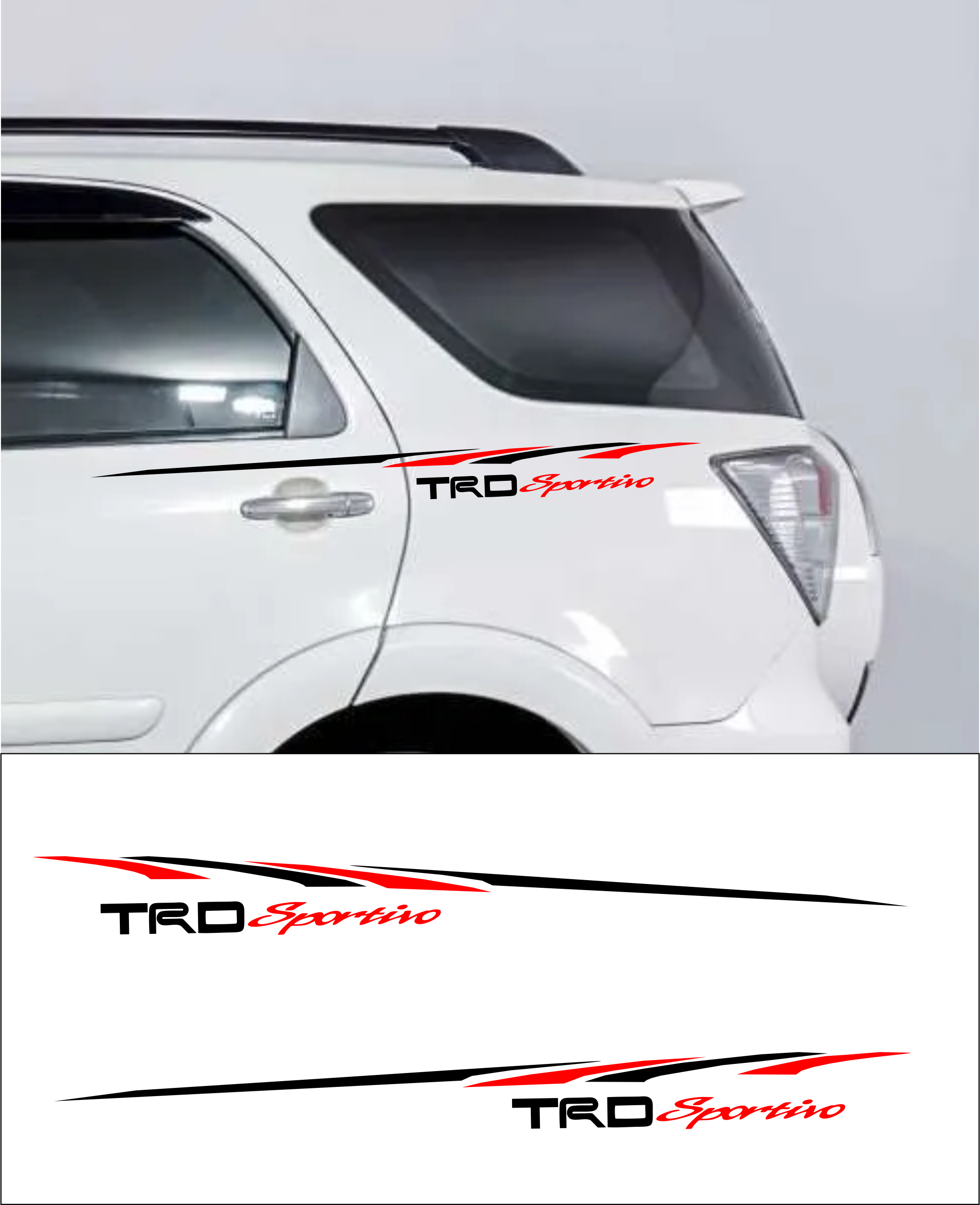 Car Stickers - Trd Sportivo Rush 2016-2020 Car Body Stickers Rush Terios Car Stickers Harga 45,000 rupiah*Gratis Ongkir