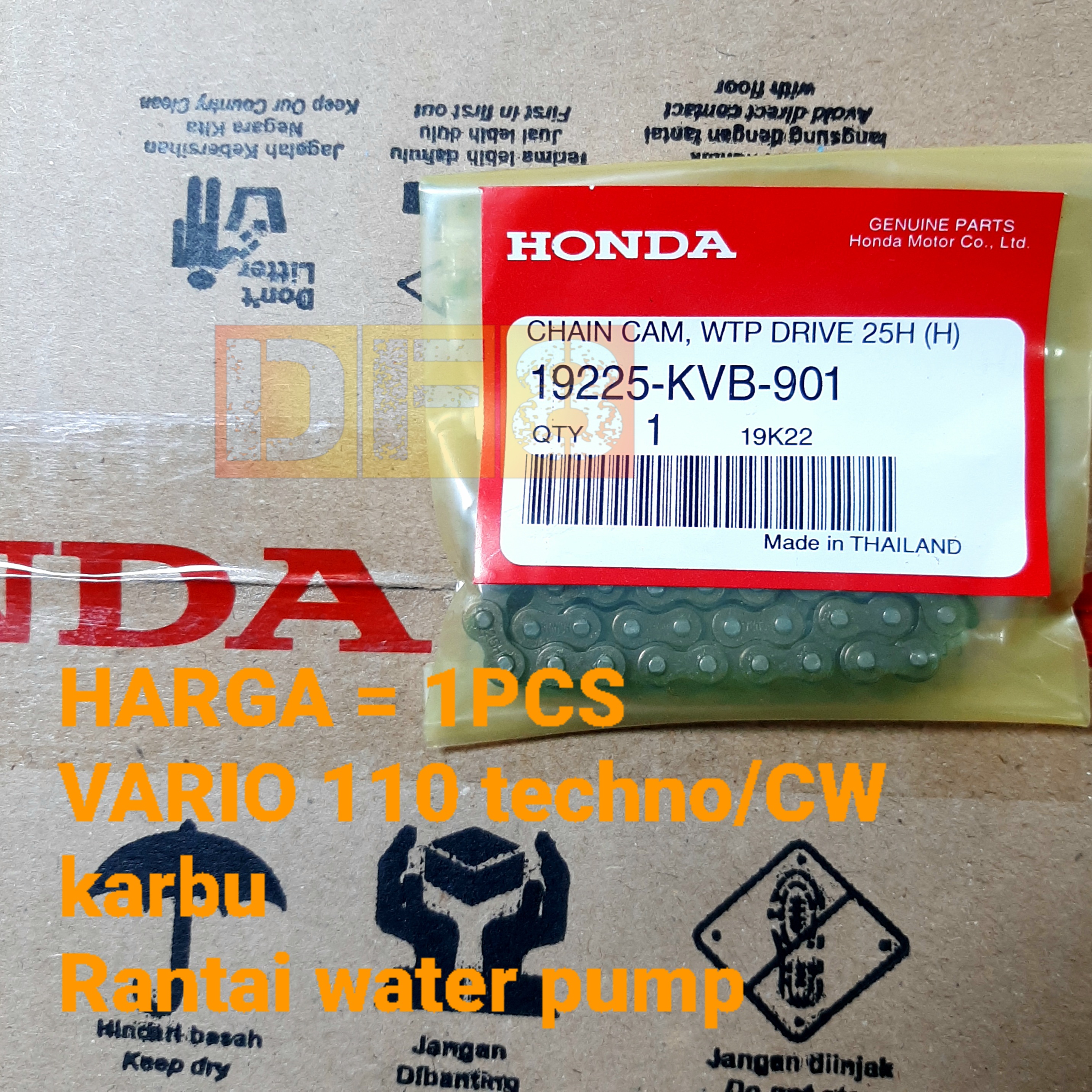 Water Pump Chain cam Vario Carburetor 110 Cw Techno Click 19225 Kvb 901 Harga 17,500 rupiah*Gratis Ongkir