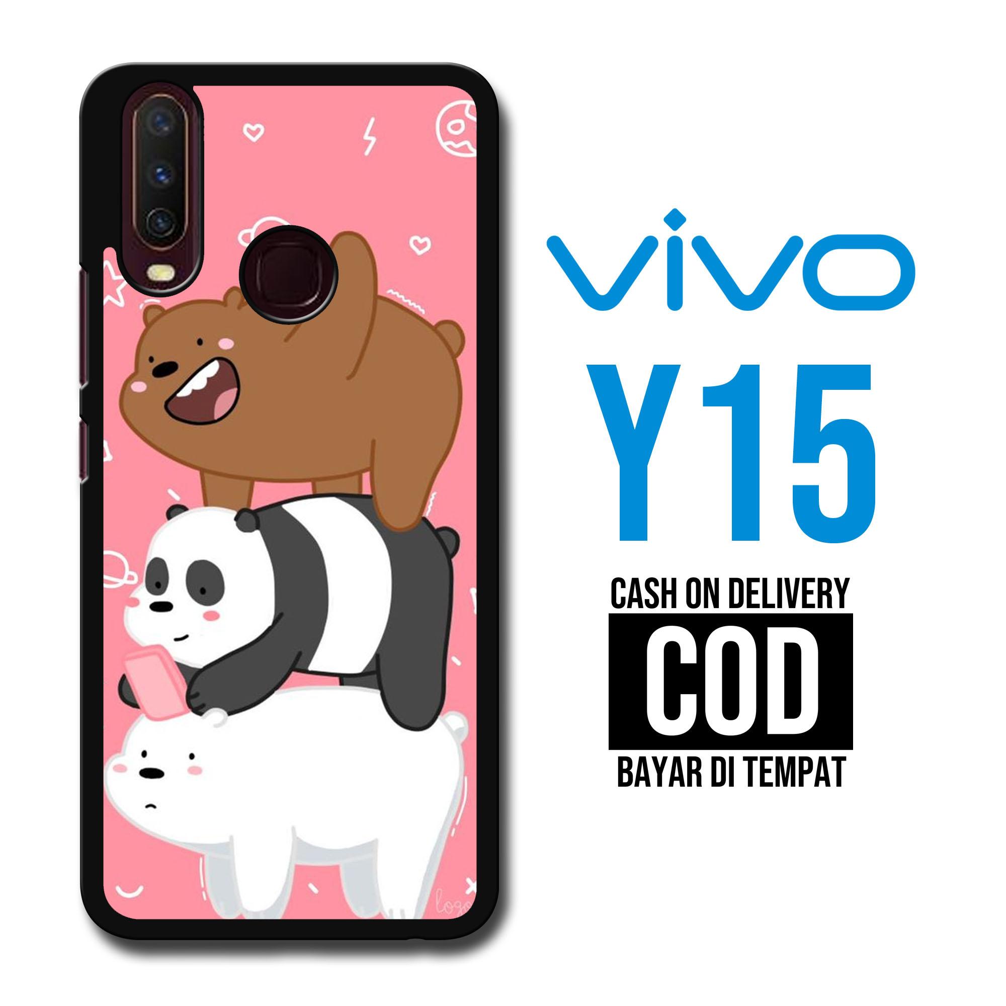 Cassing Handphone Vivo Y15 Cartoon Lucu Panda 02 Jolera Soft Case