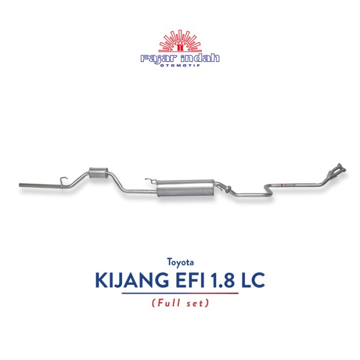 Knalpot Mobil Toyota KIJANG EFI 1.8 SC Full Set) LC 00 - 04 Harga 1,515,333 rupiah*Gratis Ongkir