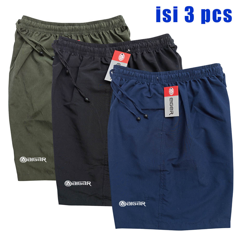 ISI 3 PCS CELANA KOLOR SPORT SANTAI POLOS 3IG3R BAHAN SOGO IMPORT HARGA PROMO Harga 55,988 rupiah*Gratis Ongkir